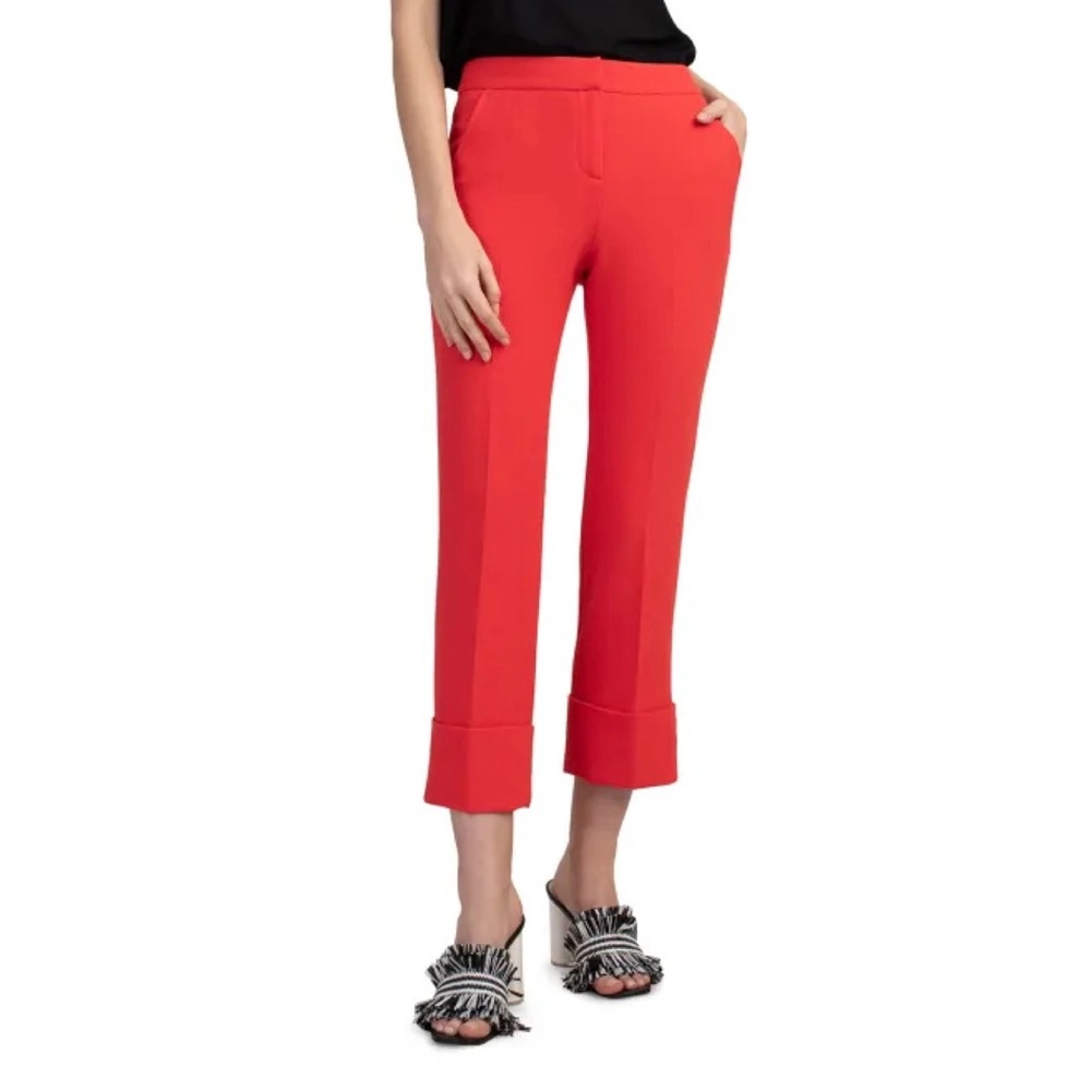 Trina Turk Banshee Hot Red Hot Banshee Cuff-Hem Pants size 6
